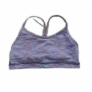 Lululemon Flow Y Bra IV in Pink Purple With Pink Mesh Size 4
